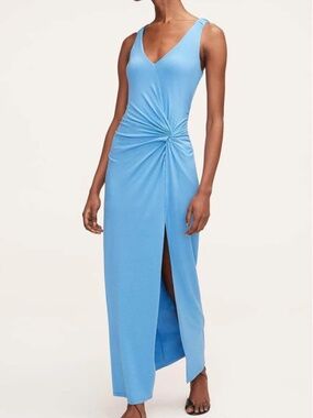 NWT Rebecca Taylor Blue Twist Modal Front Dress